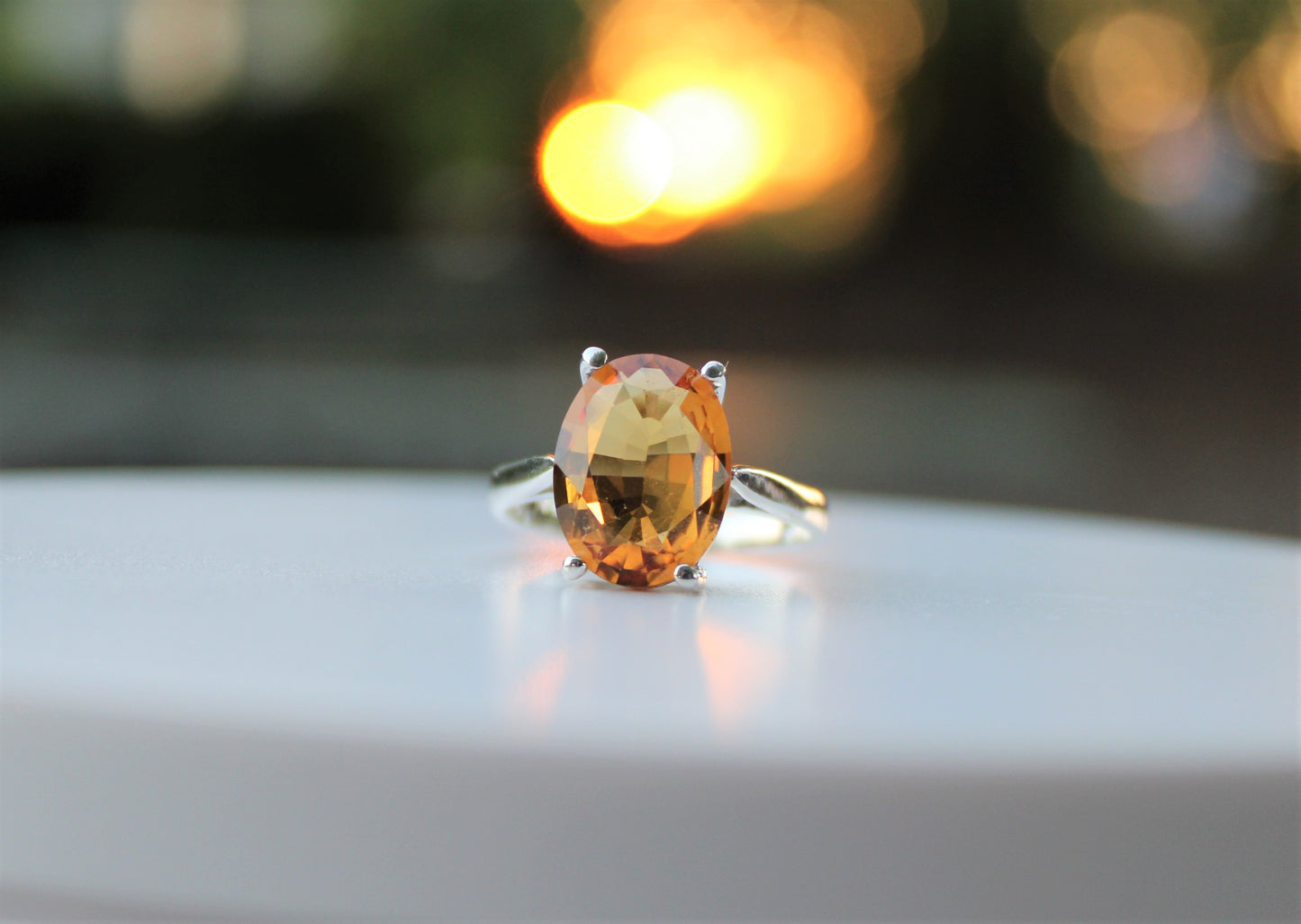 Sunlit Citrine Radiance Ring