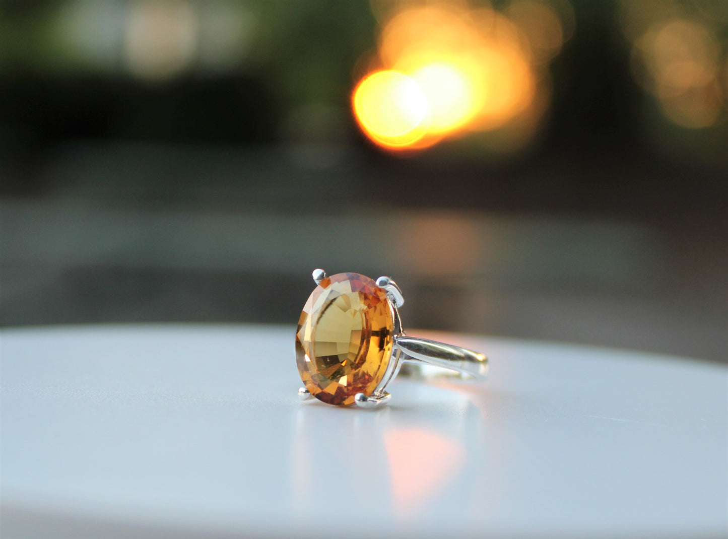 Sunlit Citrine Radiance Ring