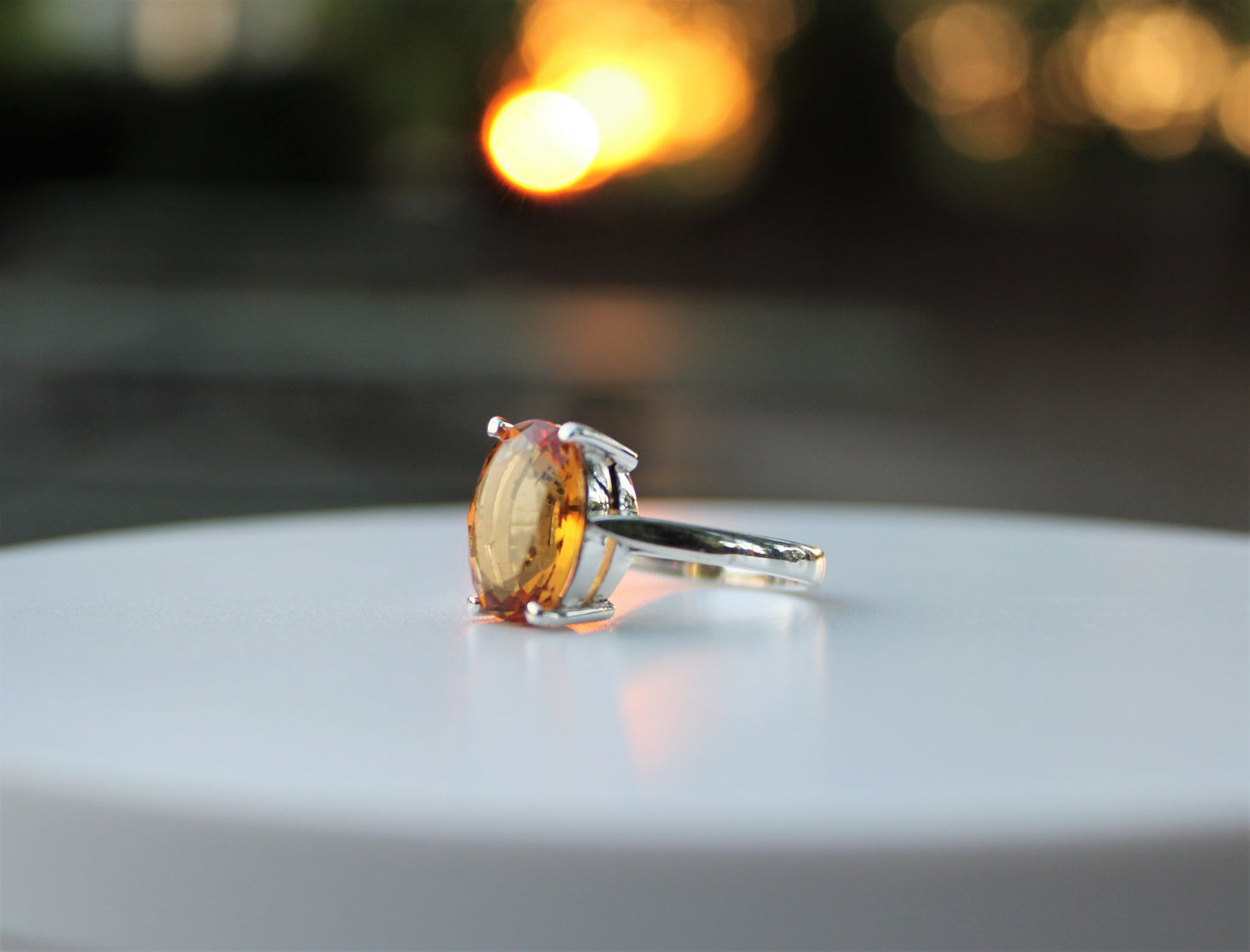 Sunlit Citrine Radiance Ring