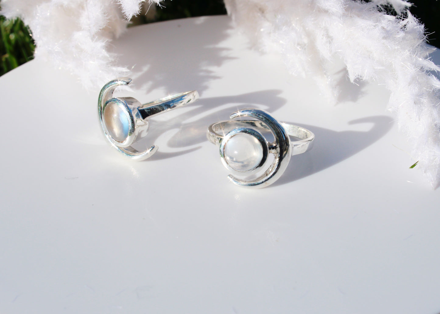 Blue moon Moonstone Ring