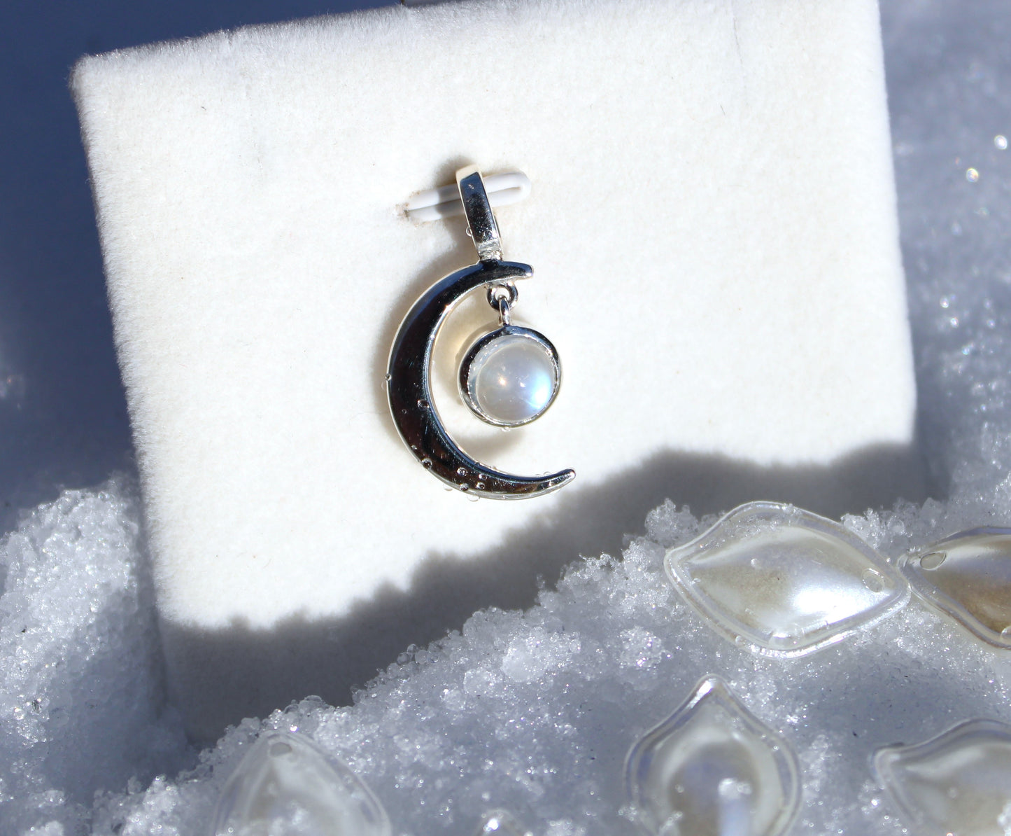 Enchanting Moonstone Crescent Pendant